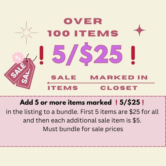 ❗5/$25❗ Over 100 items available! - Picture 1 of 1